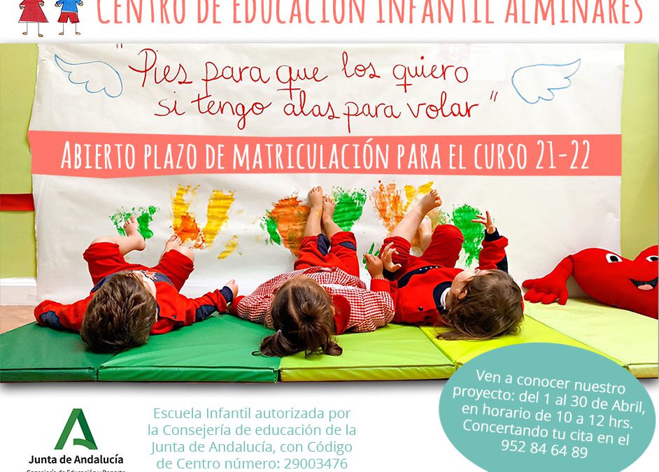 Abierto plazo de matrícula curso 21-22